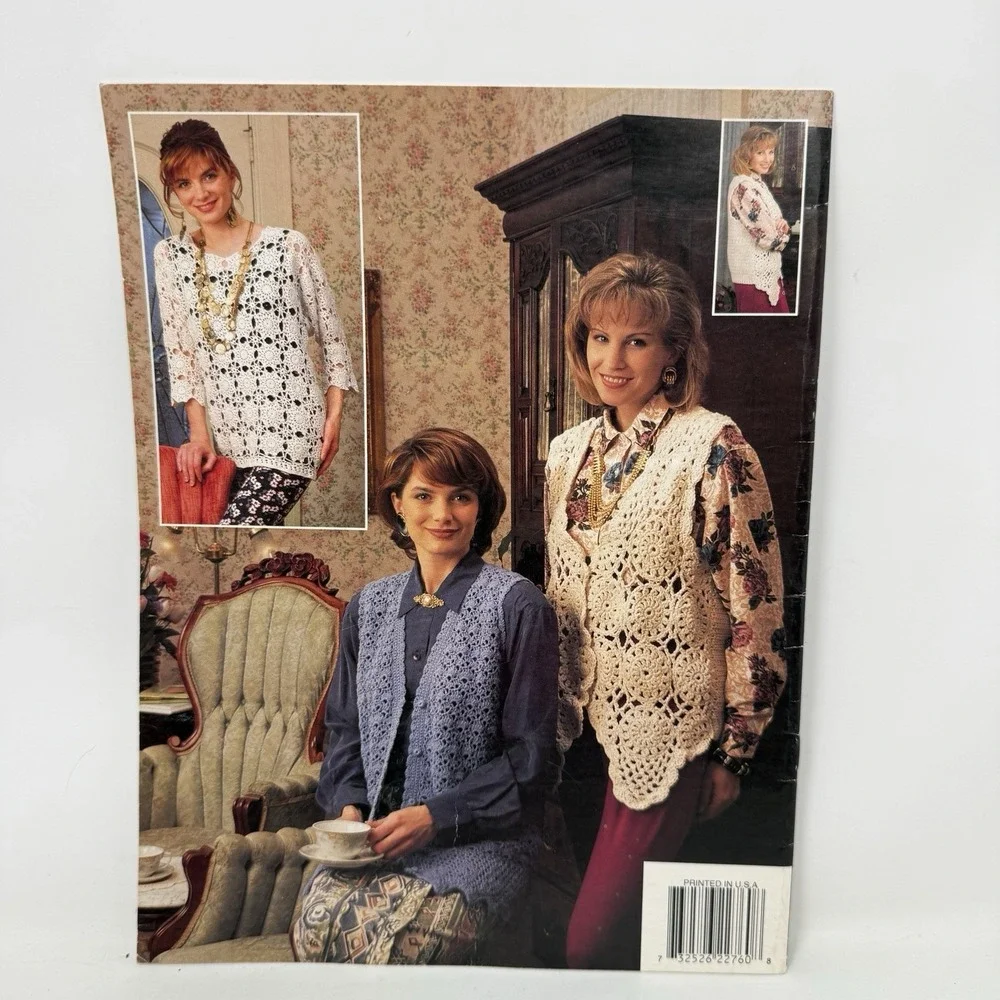 Lacy Vests & Sweaters 6 Desugnes Annie's Attic Crochet Pattern Booklet